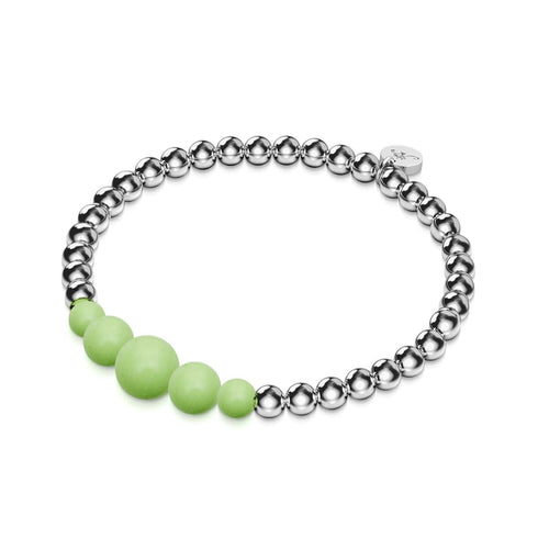 Citron vert | Argent | Bracelet d'expression en céramique Lumos